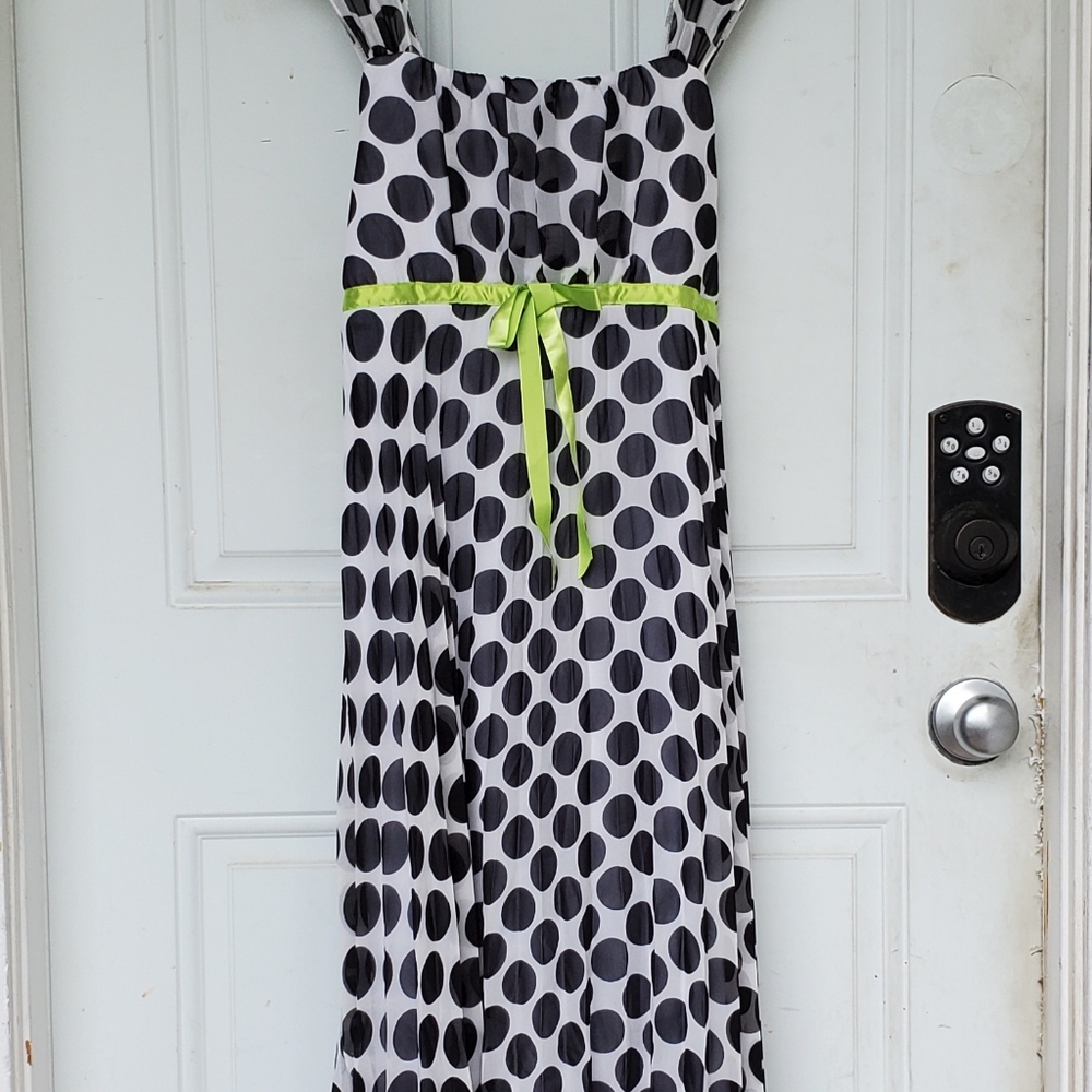 3/$30 Speechless Black and White Polka Dot Dress With Pleated Skirt